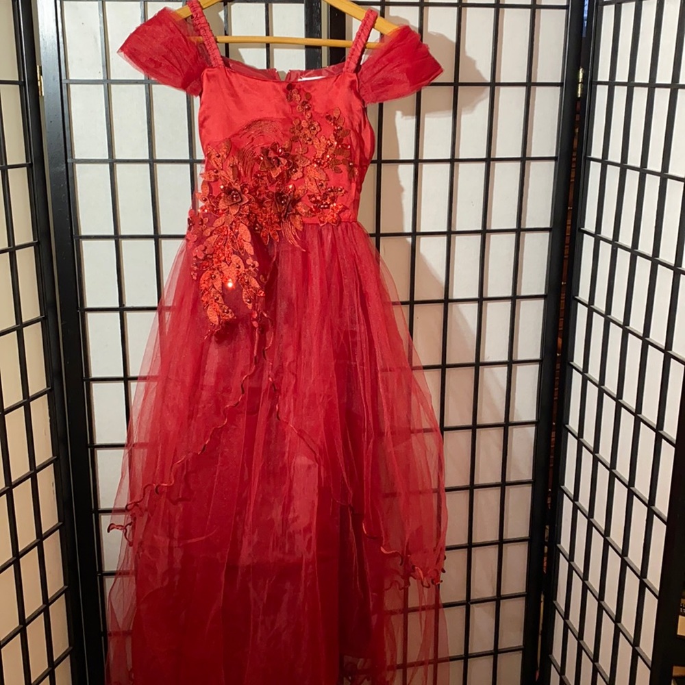 Ai Meng Baby Red Embellished Dress Size 12
